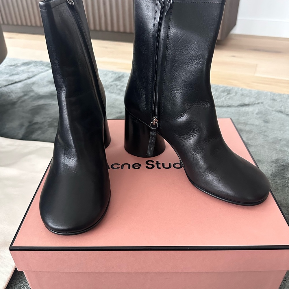 Acne Black Leather Women's Boots
